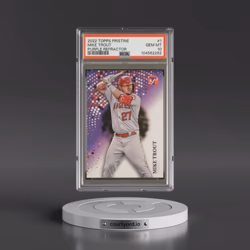 2022 Topps Pristine #1 Mike Trout - Purple Refractor (PSA 10 GEM MINT)