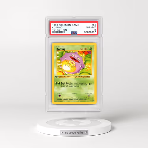 1999 Pokémon Game #51 Koffing - 1st Edition (PSA 8 NM-MT)