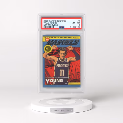 2020 Panini Donruss Net Marvels #1 Trae Young (PSA 8 NM-MT)
