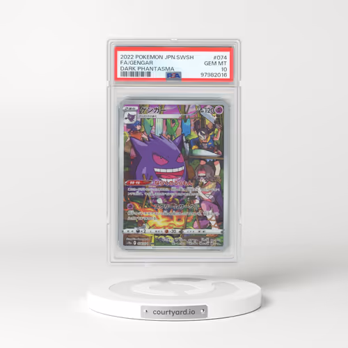 2022 Pokémon Sword & Shield Dark Phantasma #074 Gengar - Full Art (PSA 10 GEM MINT)