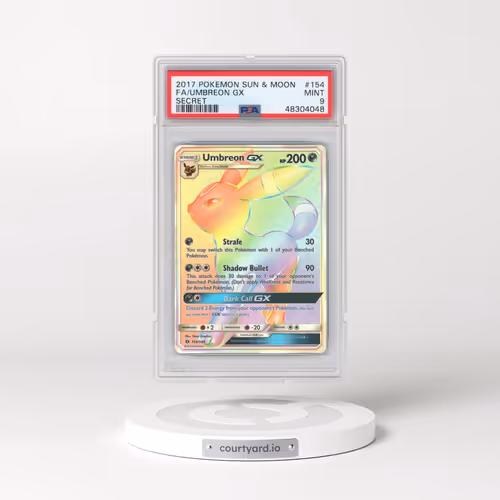 2017 Pokémon Sun & Moon #154 Umbreon GX - Holo Full Art Secret (PSA 9 MINT)