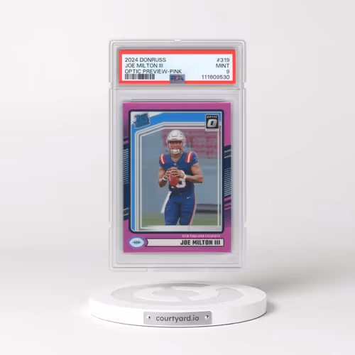 2024 Panini Donruss #319 Joe Milton III - Optic Preview-Pink (PSA 9 MINT)