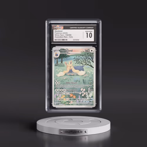 2025 White Flare - WHT EN #156/086 Stoutland - Illustration Rare Holo (CGC 10 GEM MINT)