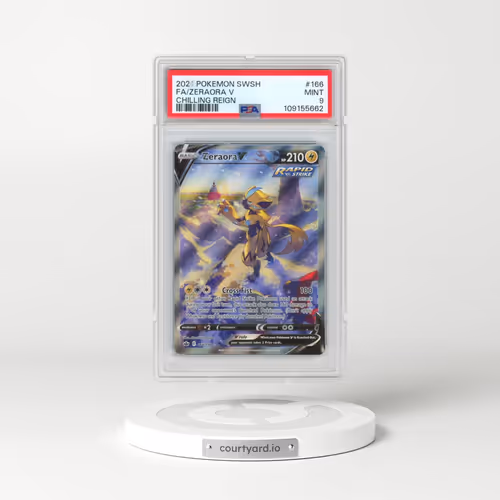2021 Pokémon Sword & Shield Chilling Reign #166 Zeraora V - Holo Full Art (PSA 9 MINT)