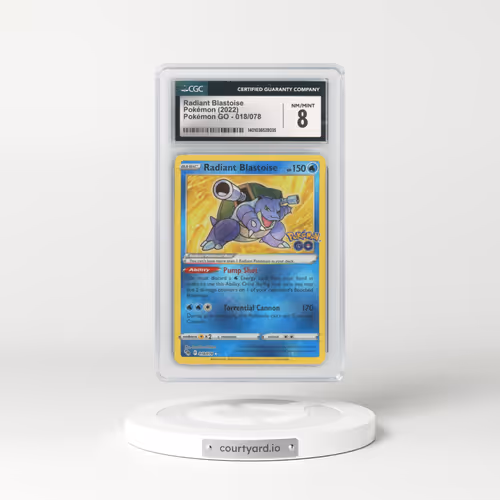 2022 Pokémon GO #018/078 Radiant Blastoise - Holo (CGC 8 NM-MT)
