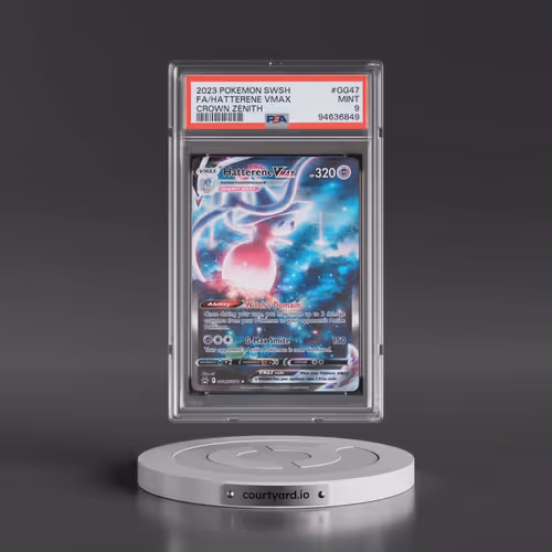 2023 Pokémon Sword and Shield Crown Zenith #GG47 Hatterene Vmax - Full Art (PSA 9 MINT)