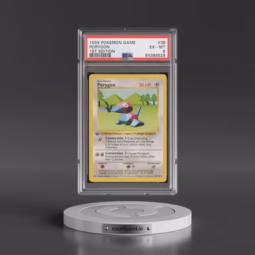 1999 Pokémon Game #39 Porygon - 1st Edition (PSA 6 EX-MT)