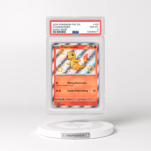 2024 Pokémon Paf EN-Paldean Fates #109 Charmander - Shiny Rare (PSA 8 NM-MT)
