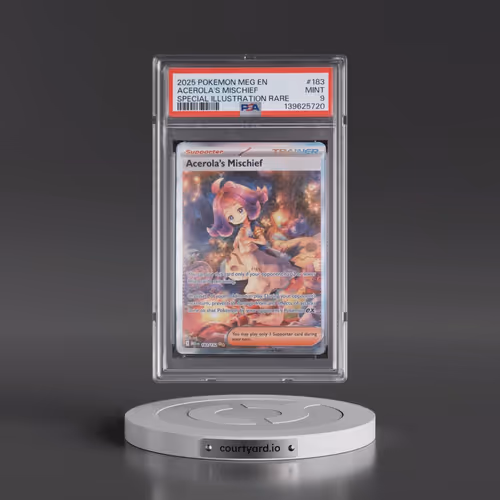 2025 Pokémon Meg EN-Mega Evolution #183 Acerola's Mischief - Special Illustration Rare (PSA 9 MINT)