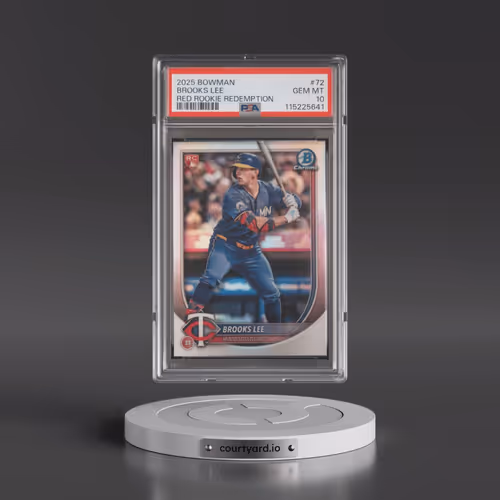 2025 Bowman #72 Brooks Lee - Red Rookie Redemption (PSA 10 GEM MINT)