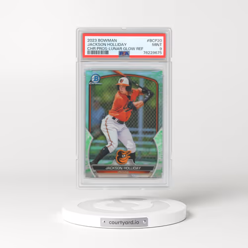 2023 Bowman Chrome Prospects #BCP20 Jackson Holliday - Lunar Glow Refractor (PSA 9 MINT)