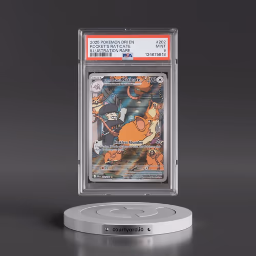 2025 Pokémon Dri EN-Destined Rivals #202 Team Rocket's Raticate - Illustration Rare (PSA 9 MINT)