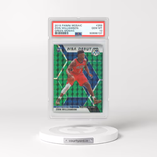 2019 Panini Mosaic #269 Zion Williamson - Green Mosaic (PSA 10 GEM MINT)