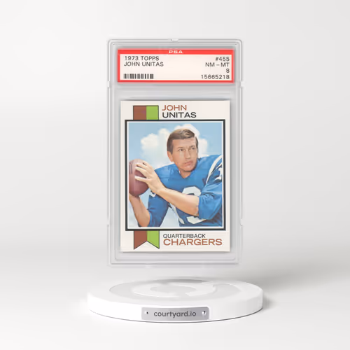 1973 Topps #455 John Unitas (PSA 8 NM-MT)