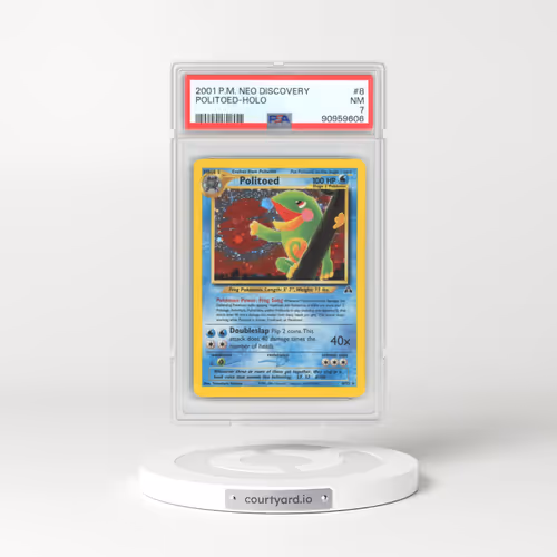 2001 Pokémon Neo Discovery #8 Politoed - Holo (PSA 7 NM)
