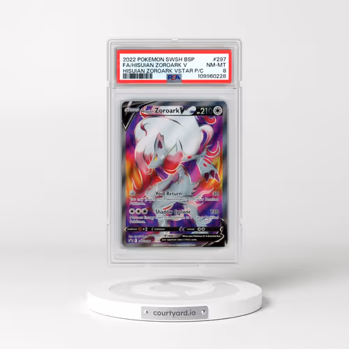 2022 Pokémon Swsh Black Star Promo #297 Hisuian Zoroark V - Holo Full Art Hisuian Zoroark Vstar Premium Collection (PSA 8 NM-MT)