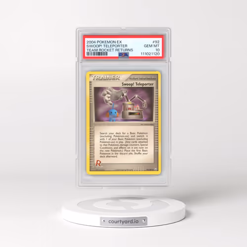 2004 Pokémon EX Team Rocket Returns #92 Swoop! Teleporter (PSA 10 GEM MINT)