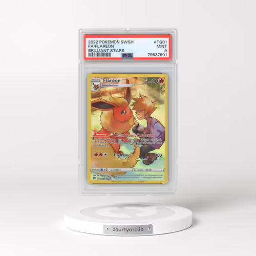 2022 Pokémon Sword & Shield Brilliant Stars #TG01 Flareon - Full Art (PSA 9 MINT)