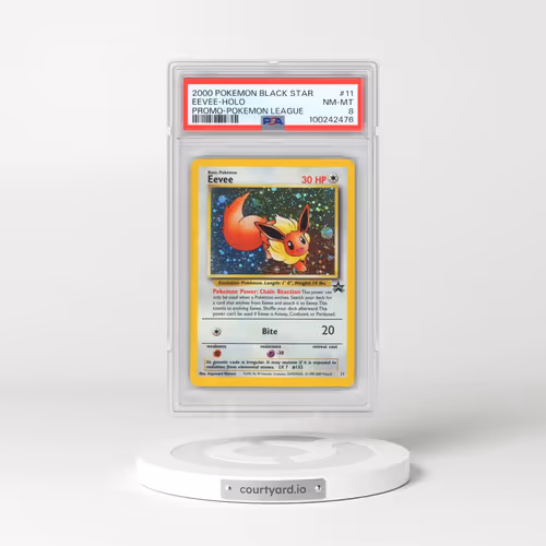 2000 Pokémon Promo Black Star #11 Eevee - Holo Pokemon League (PSA 8 NM-MT)