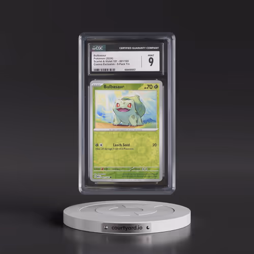 2023 Scarlet & Violet 151 - MEW EN #001/165 Bulbasaur - Costco Exclusive 5-Pack Tin (CGC 9 MINT)