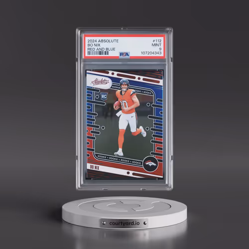 2024 Panini Absolute #112 Bo Nix - Red and Blue (PSA 9 MINT)