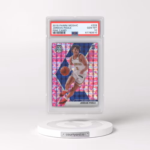 2019 Panini Mosaic #228 Jordan Poole - Pink Camo (PSA 10 GEM MINT)