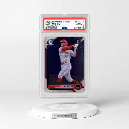 2022 Bowman Chrome Prospects #BCP245 Matt Mclain (PSA 10 GEM MINT)