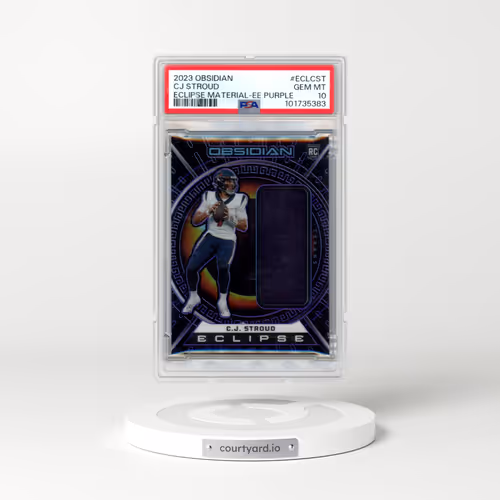 2023 Panini Obsidian Eclipse Materials #ECLCST CJ Stroud - Electric Etch Purple (PSA 10 GEM MINT)