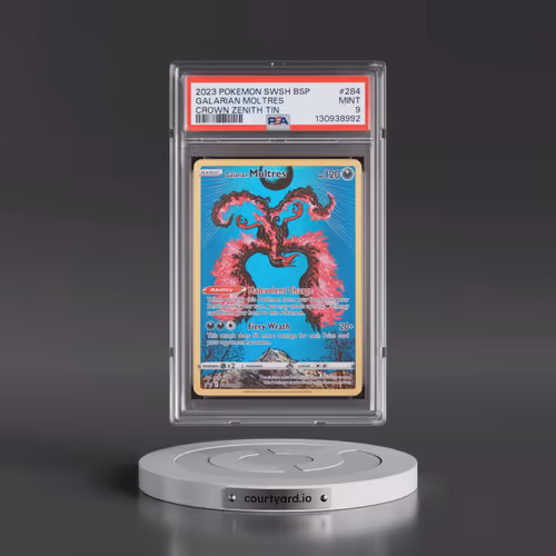 2023 Pokémon Swsh Black Star Promo #284 Galarian Moltres - Crown Zenith Tins (PSA 9 MINT)