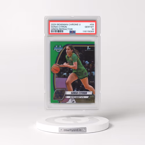2024 Bowman Chrome University #64 Sonia Citron - Green Refractor (PSA 10 GEM MINT)