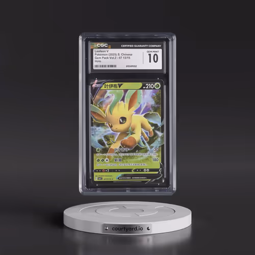 2025 Gem Pack Volume 2 - CBB2C - Simplified #07 13/15 Leafeon V - Holo (CGC 10 GEM MINT)