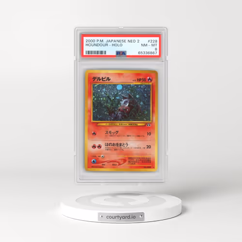 2000 Pokémon Neo 2 #228 Houndour - Holo (PSA 8 NM-MT)