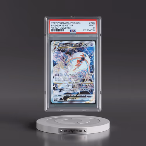 2022 Pokémon Sword & Shield Vstar Universe #223 Deoxys Vstar - Full Art (PSA 9 MINT)