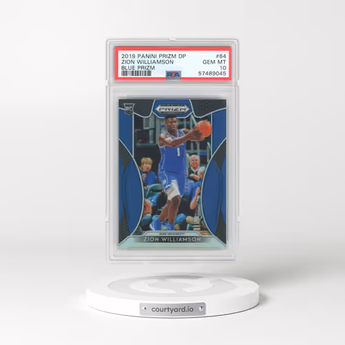 2019 Panini Prizm Draft Picks #64 Zion Williamson - Blue Prizm (PSA 10 GEM MINT)