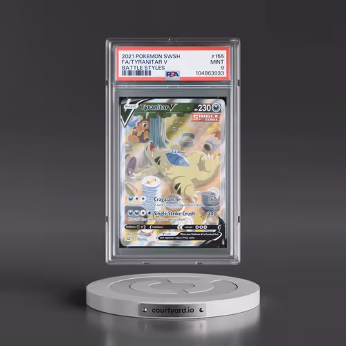 2021 Pokémon Sword & Shield Battle Styles #155 Tyranitar V - Holo Full Art (PSA 9 MINT)