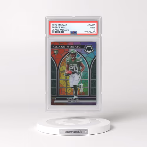 2022 Panini Mosaic Glass Mosaic #GM25 Breece Hall (PSA 9 MINT)