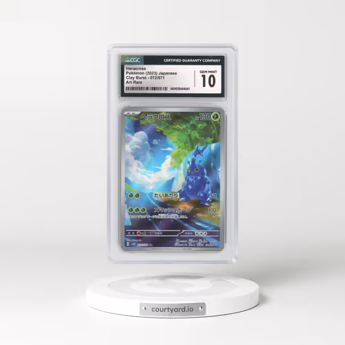 2023 Japanese Clay Burst #72 Heracross - Full Art Holo (CGC 10 GEM MINT)