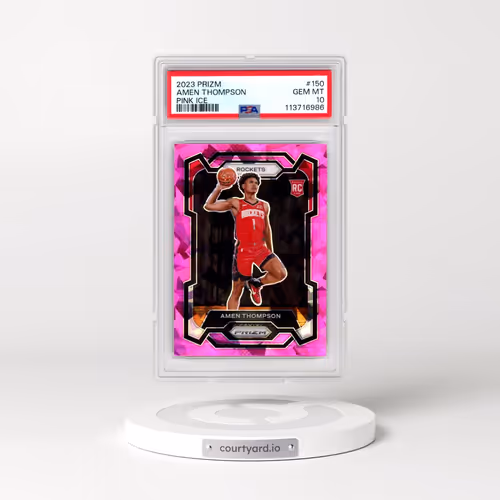 2023 Panini Prizm #150 Amen Thompson - Pink Ice (PSA 10 GEM MINT)