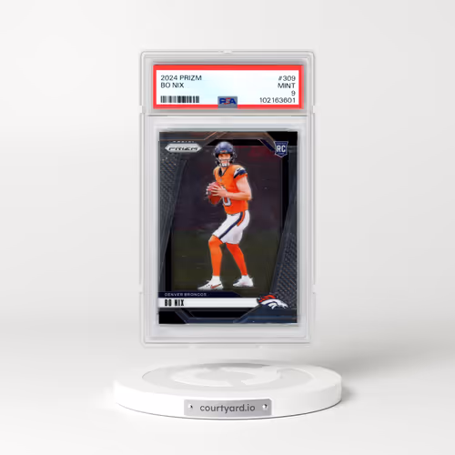 2024 Panini Prizm #309 Bo Nix (PSA 9 MINT)