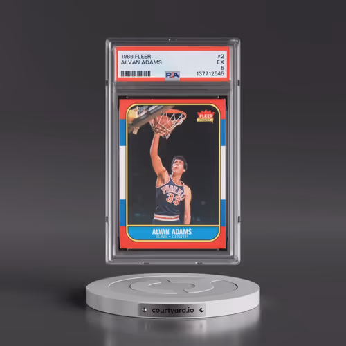 1986 Fleer #2 Alvan Adams (PSA 5 EX)