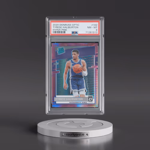 2020 Panini Donruss Optic #162 Tyrese Haliburton - Hyper Pink (PSA 8 NM-MT)