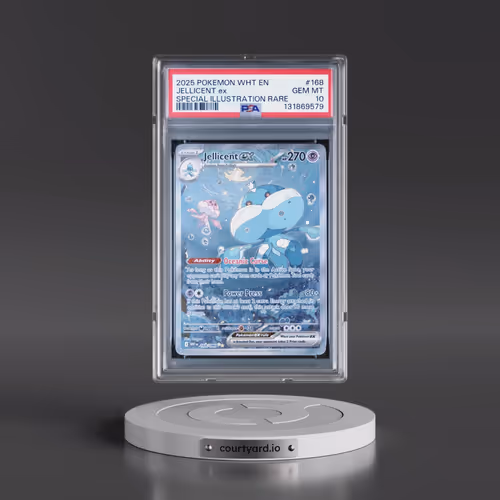 2025 Pokémon Wht EN-White Flare #168 Jellicent EX - Holo Special Illustration Rare (PSA 10 GEM MINT)