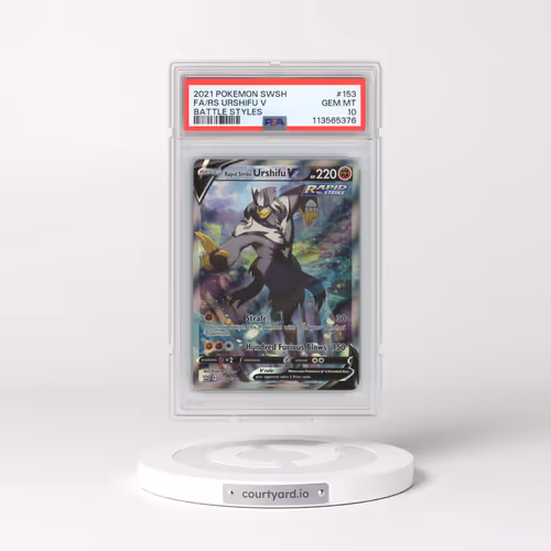 2021 Pokémon Sword & Shield Battle Styles #153 Rapid Strike Urshifu V - Holo Full Art (PSA 10 GEM MI