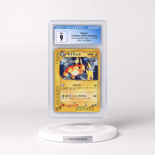 2001 Base Expansion Pack #113/128 Raichu - 1st Edition Holo (CGC 9 MINT)