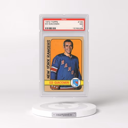 1972 Topps #165 Ed Giacomin (PSA 7 NM)