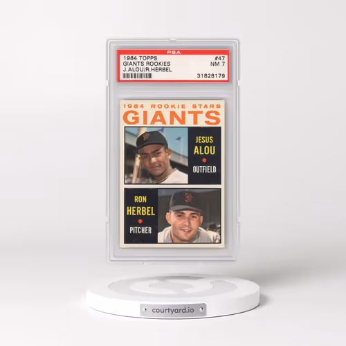 1964 Topps #47 Giants Rookies - J.Alou/R.Herbel (PSA 7 NM)