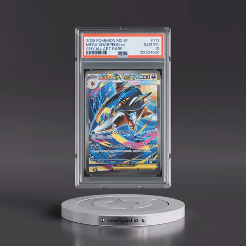 2025 Pokémon M2-Inferno X #113 Mega Sharpedo EX - Holo Special Art Rare (PSA 10 GEM MINT)