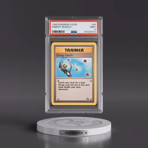 1999 Pokémon Fossil #59 Energy Search (PSA 9 MINT)