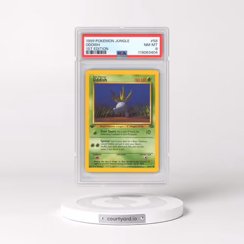 1999 Pokémon Jungle #58 Oddish - 1st Edition (PSA 8 NM-MT)