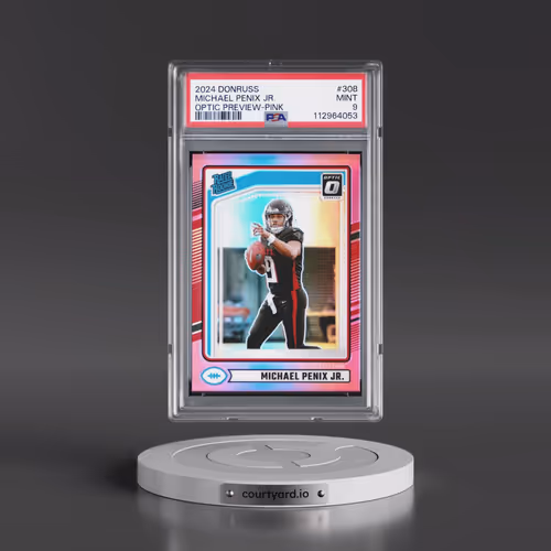 2024 Panini Donruss #308 Michael Penix Jr. - Optic Preview-Pink (PSA 9 MINT)